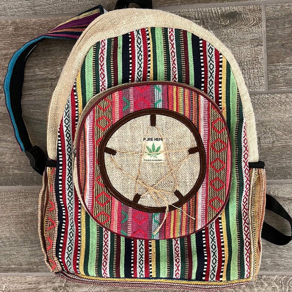 Bohemian school Backpack . Peru, made in Nepal